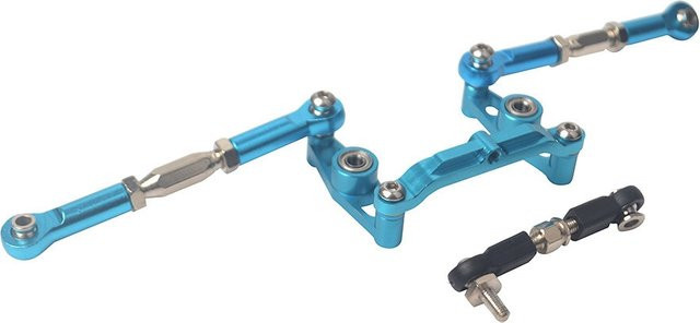 Tamiya Kurbel Lenkset, Aluminium legierung, Metall, Blau, Zubehör - Bild 1
