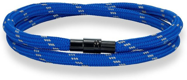 Paracord-Armband Edelstahl, dunkelblaue, Unisex, 23 cm - Bild 1