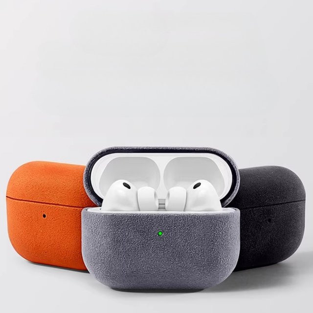 Luxuriöse Wildleder-Schutzhülle für Apple AirPods Pro 2 und Pro 3 zur vollständigen Abdeckung und gegen Kratzer - Bild 1