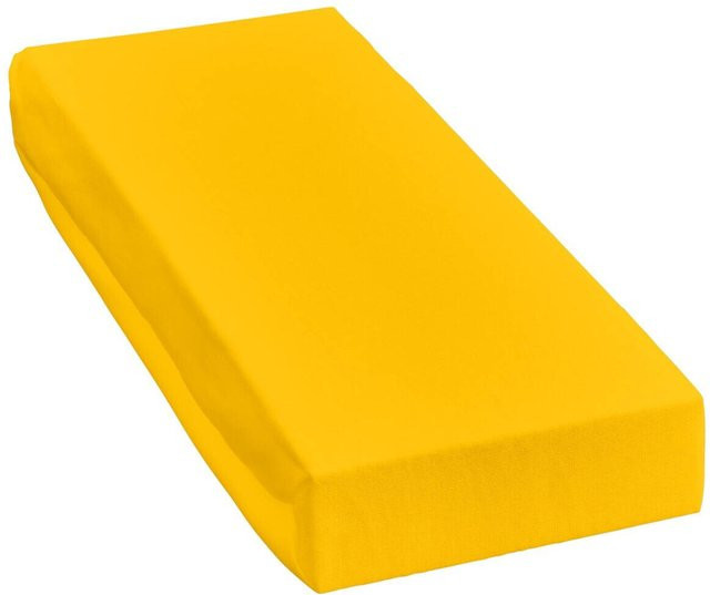 Poco Microfaser Spannbetttuch Gelb, B/T: 100 x 200 cm, Oeko-Tex Standard 100 zertifiziert - Bild 1
