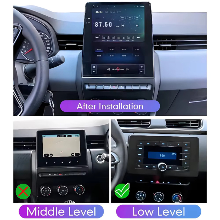 Android 16 Multimedia Autoradio im Tesla-Stil für Renault Clio 5 (ab 2019) mit 9,7 Zoll Display, GPS und 5G Wifi in Schwarz - Bild 3