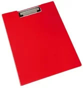 Klemmbrettmappe aus Polypropylen in A4 mit Metallklammer in Rot und Silber - Bild 1
