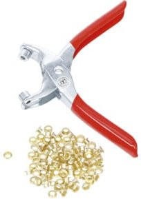 BGS Do it yourself Ösenzange in Rot inklusive 100 Rundösen 4,5 mm - Bild 1