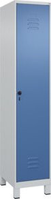C+P Spind Classic PLUS Garderobenschrank mit 1 Abteil, Füße, Sicherheits-Drehriegel und 4 Garderobenhaken, H x B x T: 195 x 40 x 50 cm - Bild 1