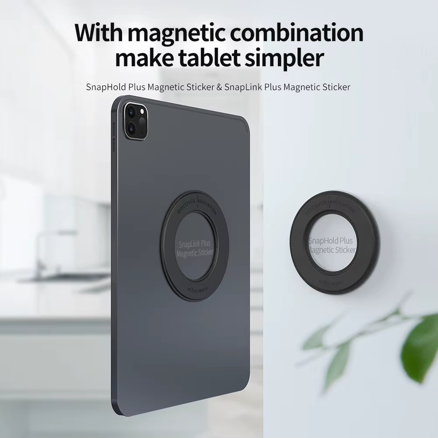 NILLKIN Magnetische iPad Wandhalterung und Auto Cradle für iPad Pro 12,9 und 11 Zoll inklusive Magnetische Aufkleber, Schwarz - Bild 2