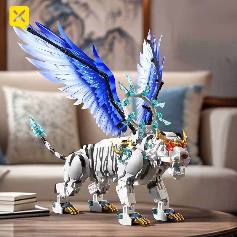 TOYLINX Mecha-Bausteine weißer Tiger, Lernspielzeug, 1172 Teile - Bild 2