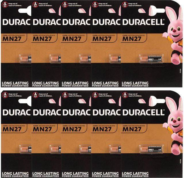 Duracell Knopfzellen Batterie 27A 10er Pack - Bild 1