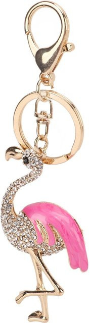 GoolRC Schlüsselanhänger Flamingo, Strass, Rosa, Beige, Unisex - Bild 1