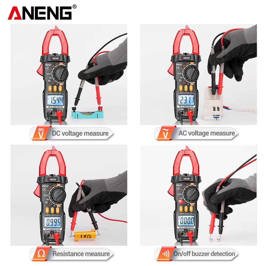 ANENG Elektriker Werkzeug-Kit mit PN107 Digital Clamp Meter Multimeter und BT189 Batterie Detektor - Bild 5