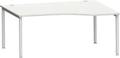 Schäfer Shop Genius Freiformschreibtisch MODENA FLEX, Ansatz rechts, Farbe: lichtgrau, Breite: 180 cm - Bild 1