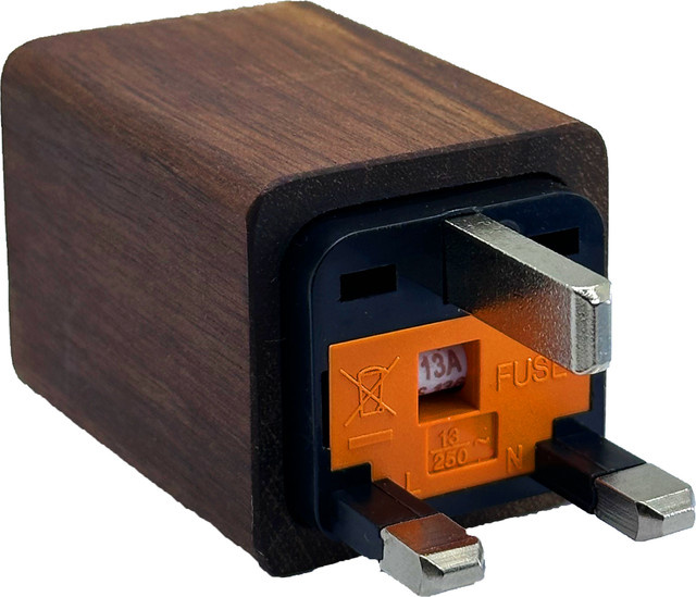 MATIHUR Hifi Audio Power Portable EMI-Filter zur Geräuschreduzierung mit UK-Stecker in Braun - Bild 1
