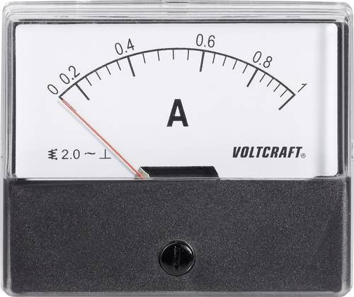 Voltcraft Einbau-Messgerät AM-70X60/1A mit 1A Dreheisen in Weiß - Bild 1