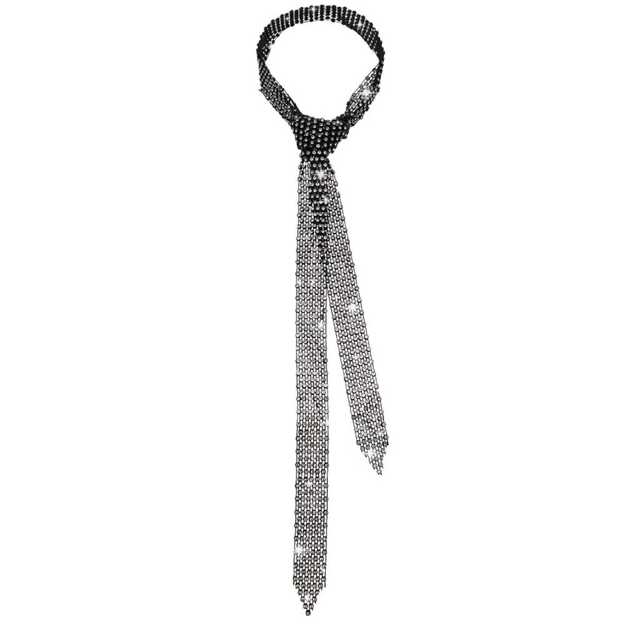 HULEQQI Halskette, Kristall, Weiß, 1,3 cm, Unisex - Bild 3