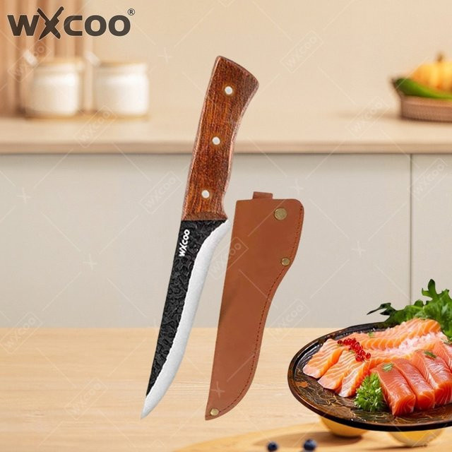 WXCOO Professionelles Ausbeinmesser aus geschmiedetem Edelstahl mit Holzgriff - Bild 1