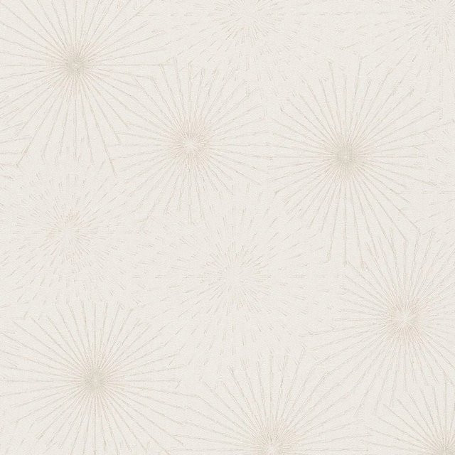 PROFHOME Grafik Tapete Abstrakt in Weiß Beige Gold mit Glitzer-Effekt, Non-Woven, Breite: 0,53 m, Länge: 10,05 m - Bild 1