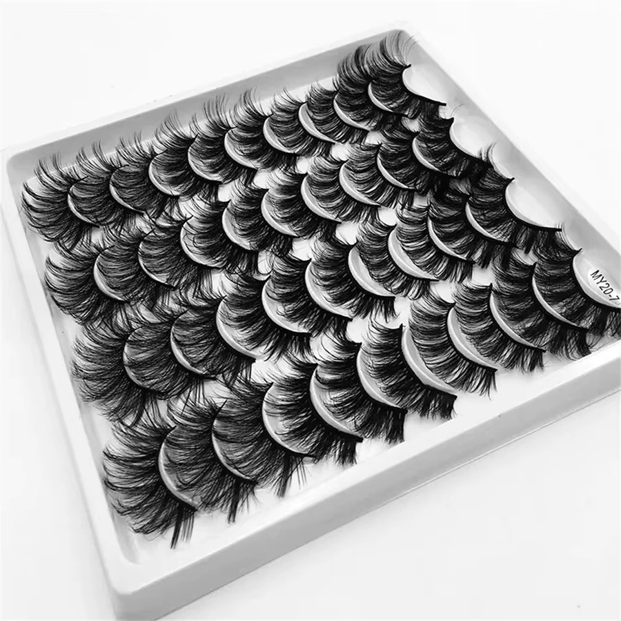 3D-Nerzwimpern, Black, 20 Paar, Natürlich, Unisex - Bild 5