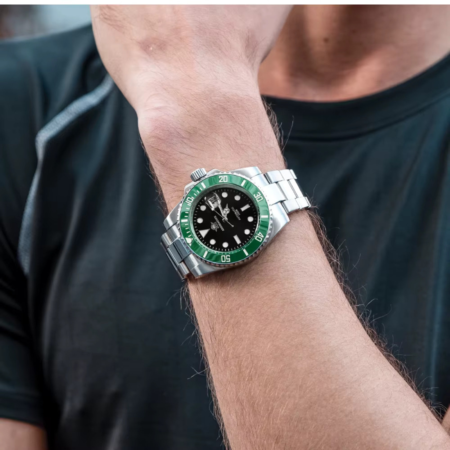 ADDIESDIVE Taucherarmbanduhr, Automatik, Edelstahl, Saphirglas, Herren - Bild 3