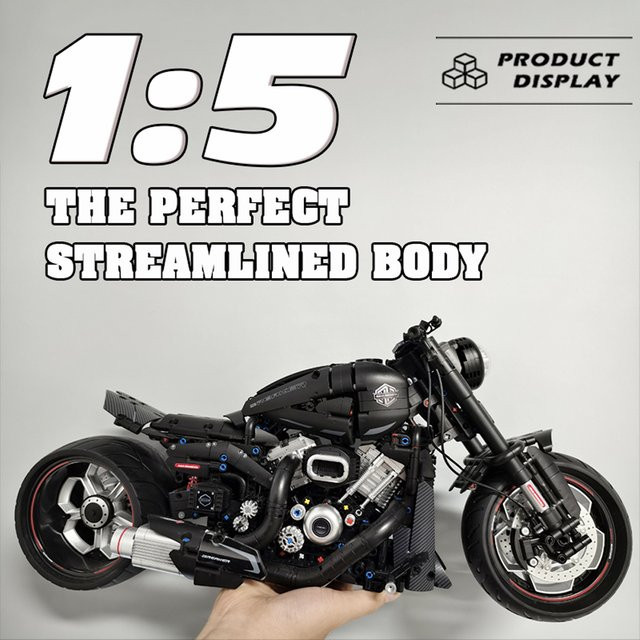 Yangkili Breaker Halei Motorrad Modell, Bausteine, 1:5 Größe - Bild 1