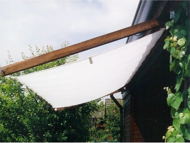 Floracord Vierecksonnensegel aus Polyester in Elfenbein, Breite: 330 cm, Tiefe: 200 cm - Bild 1