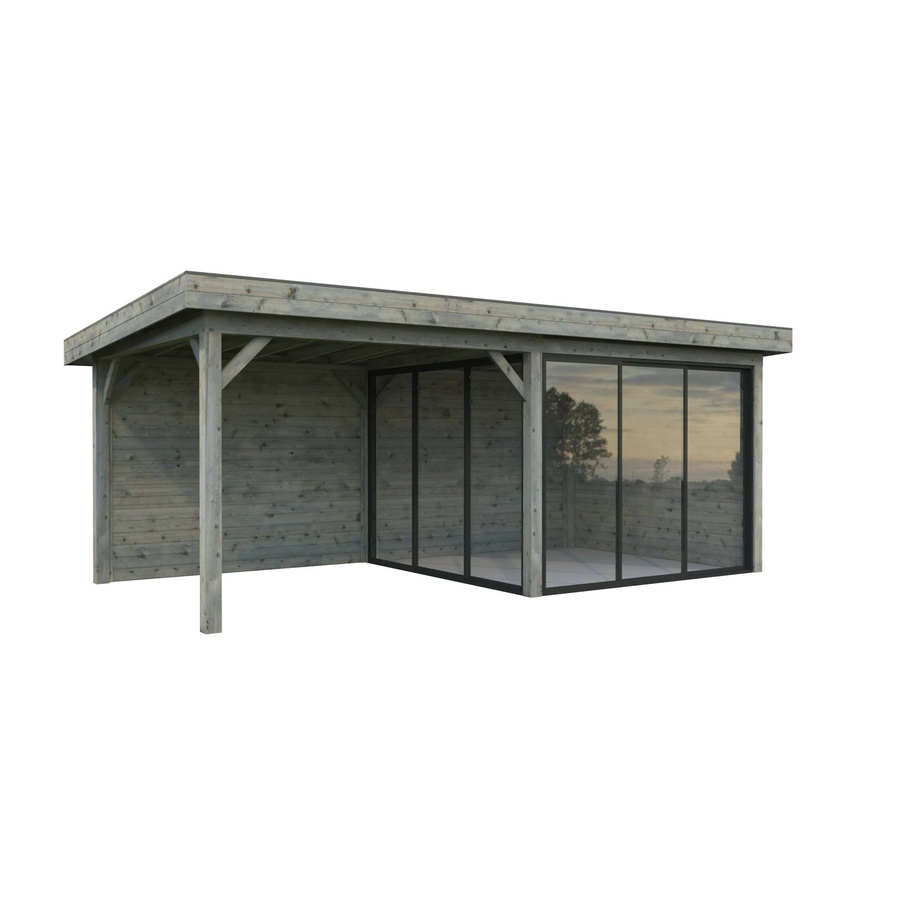 Palmako Pavillon Lenna Set 405 Slide aus Fichtenholz in Grau, B/H/T: 588 x 245 x 300 cm - Bild 2