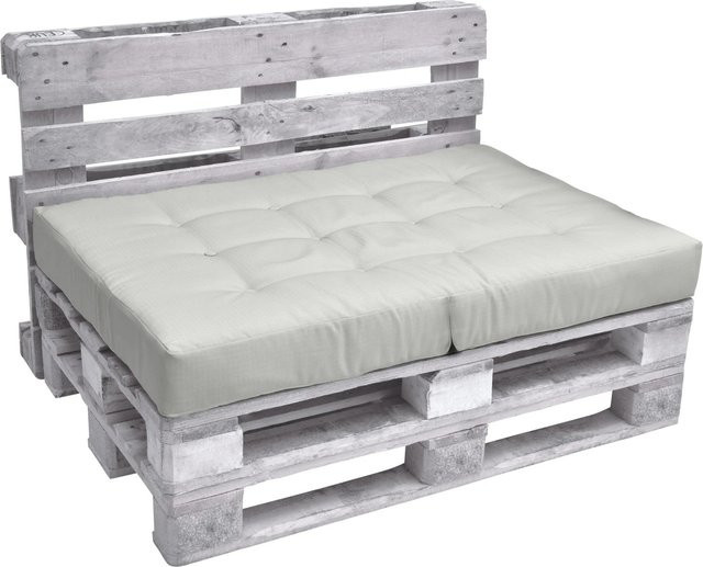 Beautissu ECO Elements Palettenkissen Sitz Hellgrau B: 120 cm, T: 80 cm, H: 15 cm - Bild 1