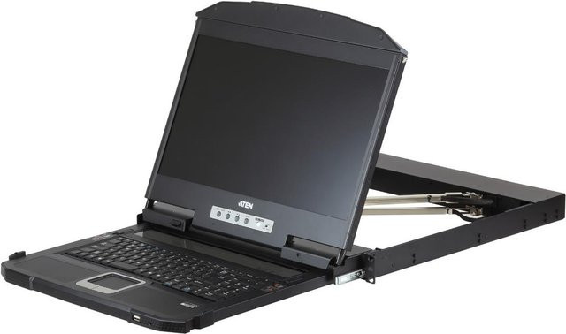 ATEN CL3800NW Konsolenregal 18.5 Zoll Full HD mit HDMI und VGA in Schwarz 1U - Bild 1