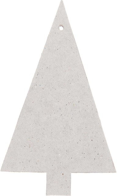Rico Design Weihnachtsdeko Anhänger Tanne aus Graupappe, Grau, 6 Stück - Bild 1