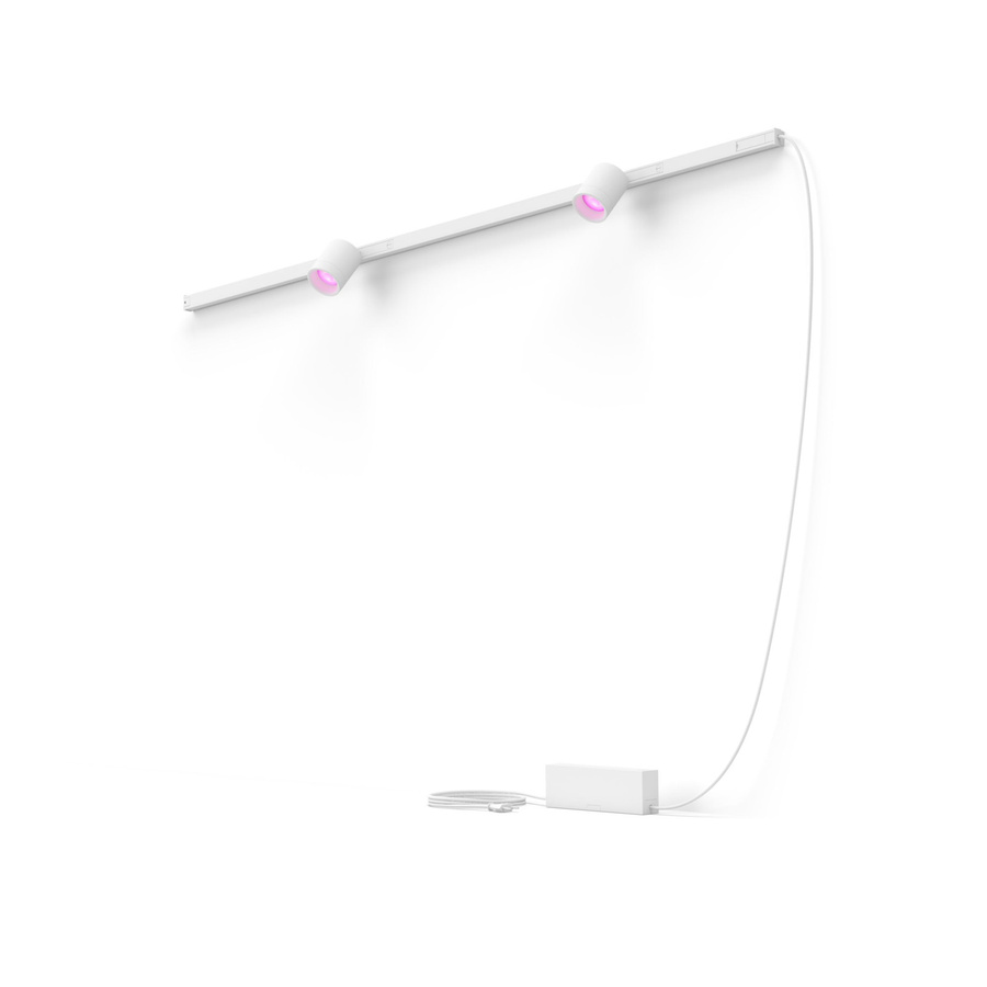 Philips Perifo Basis-set Gerade Wandleuchte in Weiß mit 2 Spots für Philips Hue - Bild 1