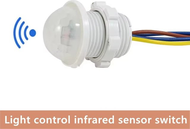 2er-Set KAFNHCKA Intelligente PIR-Bewegungsmelder als LED-Lichtschalter in Weiß für die Wandmontage, AC 110V-240V - Bild 1