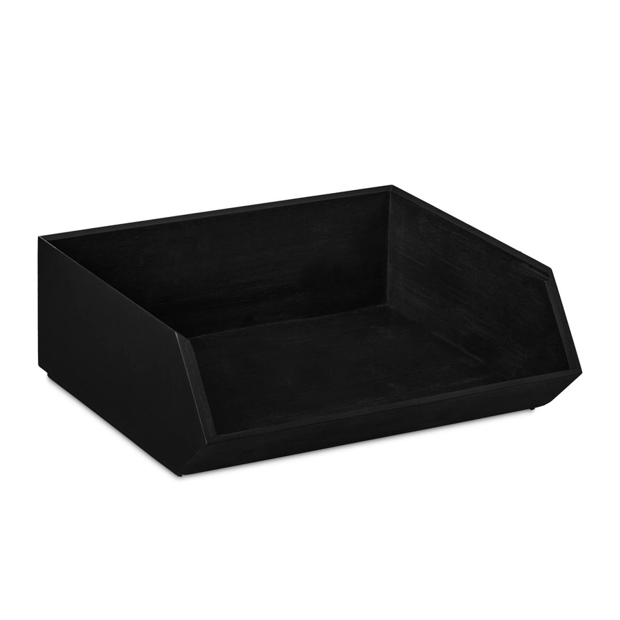 Relaxdays Schreibtischorganizer aus Bambus in Anthrazit, stapelbar, B/T/H: 35 x 31 x 12,5 cm - Bild 2