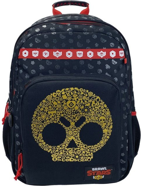 Brawl Stars Schulrucksack in Blau mit 3 Fächern und Seitentaschen, B: 43 cm, H: 35 cm - Bild 1