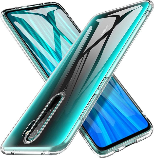 Stoßfeste Handyhülle für Xiaomi Redmi Note 8 Pro 9 10 11 Pro mit transparenter Rückseite - Bild 1