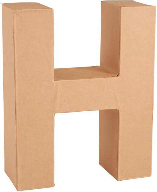 KNORR prandell Papp-Buchstabe H in Braun für die Tischdekoration - Bild 1