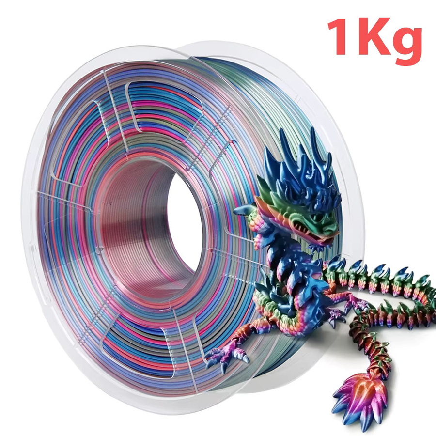 3D Maliang PLA Seide Regenbogen Filament 1,75mm Multicolour für FDM 3D-Drucker, 4 x 250g - Bild 3