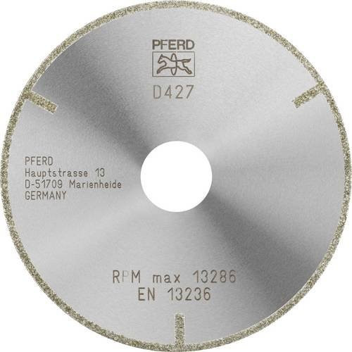 PFERD Diamant-Trennscheibe D1A1R mit technischer Keramik für GFK/CFK, Durchmesser: 115 mm, Bohrungs-Ø: 22,23 mm, Dicke: 2 mm, Farbe: Silber - Bild 1
