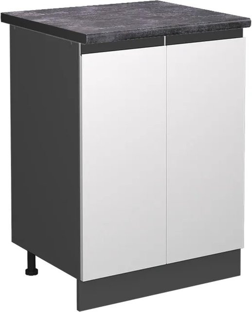 Vicco Küchenunterschrank R-Line Küchenkommode Weiß/Anthrazit, B/T/H: 60 x 60 x 81,6 cm - Bild 1