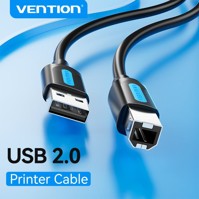 Vention USB-Druckerkabel USB 3.0 auf USB Typ B in Schwarz - Bild 1