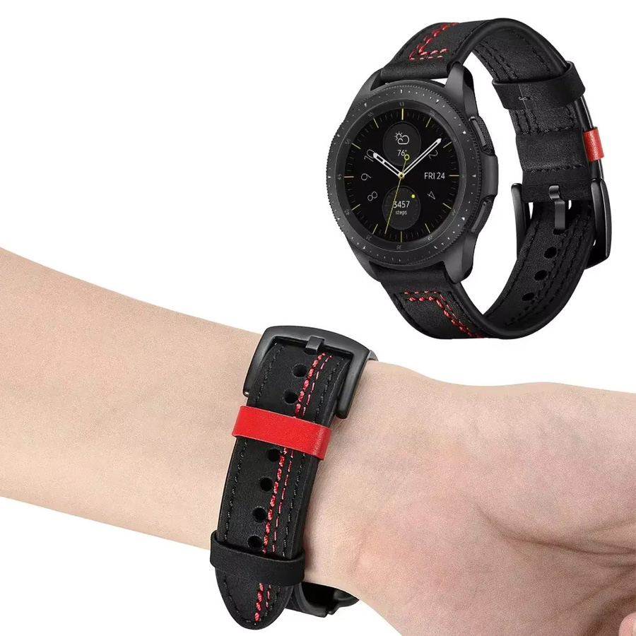 Uhrenarmband Leder, Schwarz, für Samsung Galaxy Watch 8 - Bild 2