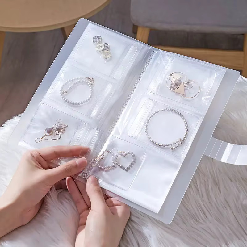 Transparente Schmuckaufbewahrungstaschen aus Kunststoff zur staubdichten und oxidationsgeschützten Aufbewahrung von Ohrringen, Ringen und Halsketten - Bild 2