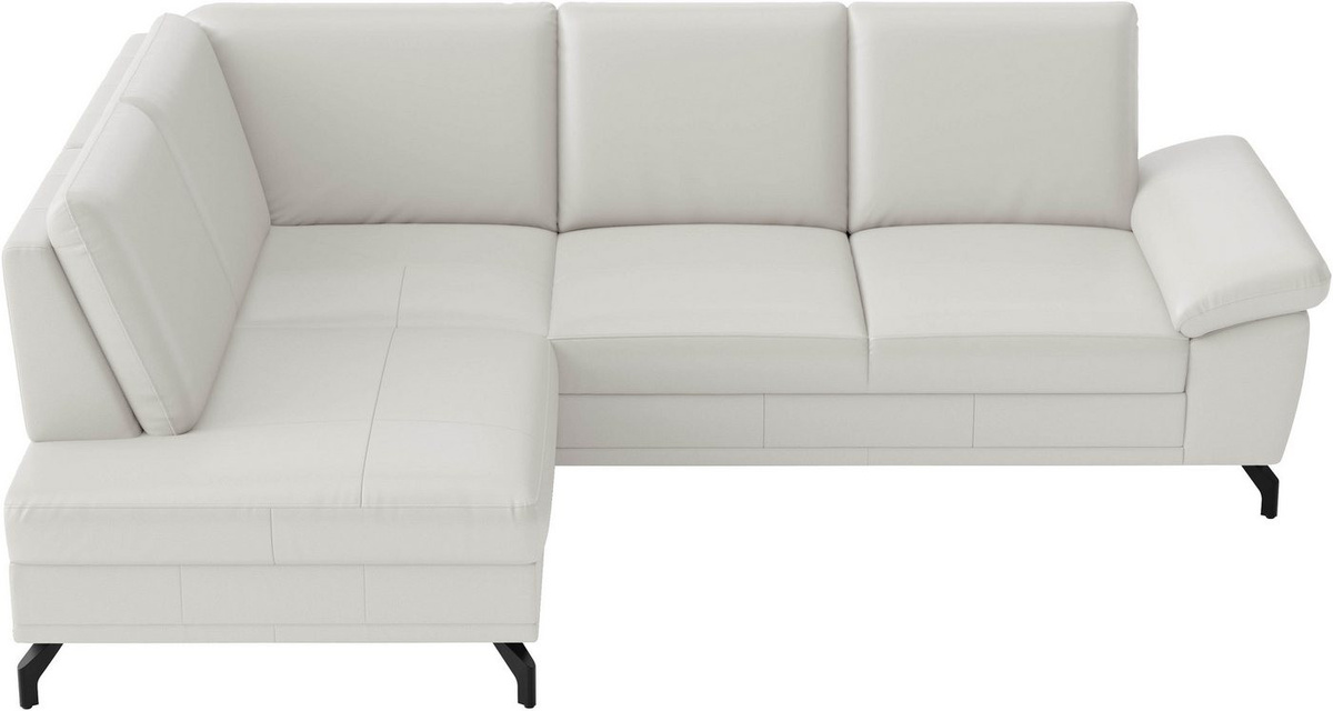 sit&more Ecksofa Chelsea L-Form aus Leder mit verstellbarer Armteil- und Sitztiefe, Breite: 249 cm, Sitzhöhe: 45 cm - Bild 1