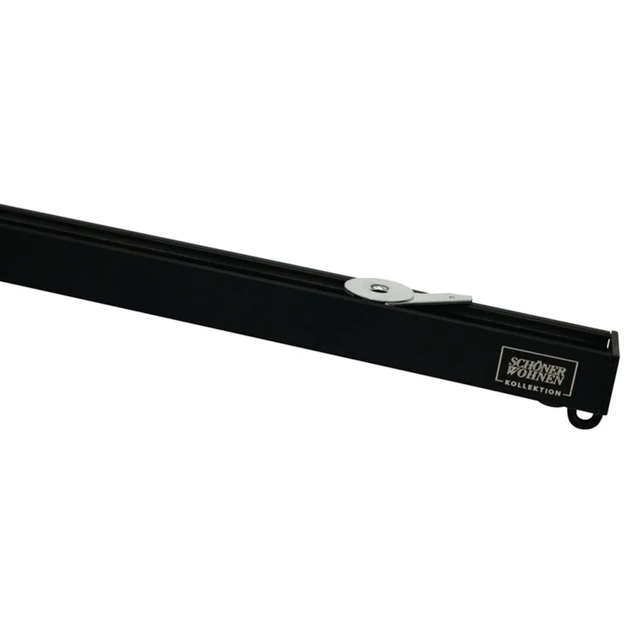 Schöner Wohnen Aluminium-Vorhangschienenset Emilia 1-läufig, Schwarz-Matt, Länge: 160 cm - Bild 2