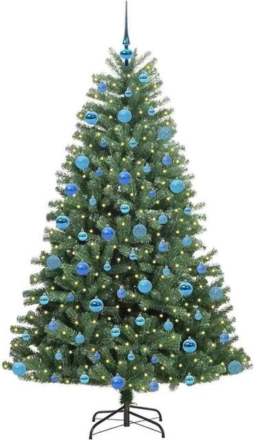 vidaXL Künstlicher Weihnachtsbaum mit 300 LEDs, Grün, Höhe: 180 cm - Bild 1