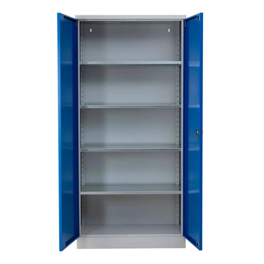 PROREGAL Stahlschrank Bee mit 9 Fachböden und abschließbaren Türen, Grau-Blau, H x B x T: 195 x 92 x 60 cm - Bild 2