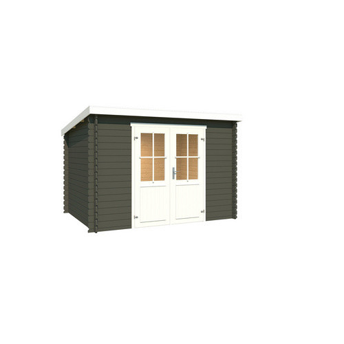 Lasita Gartenhaus Atlanta in Grüngrau, B/H/T: 312 x 211 x 258,7 cm - Bild 3