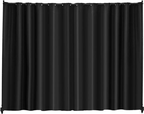 VEVOR Raumteiler Paravent mit Rollen als tragbarer Sichtschutz, Schwarz, B/T/H: 308,5 x 45,0 x 245,5 cm - Bild 1