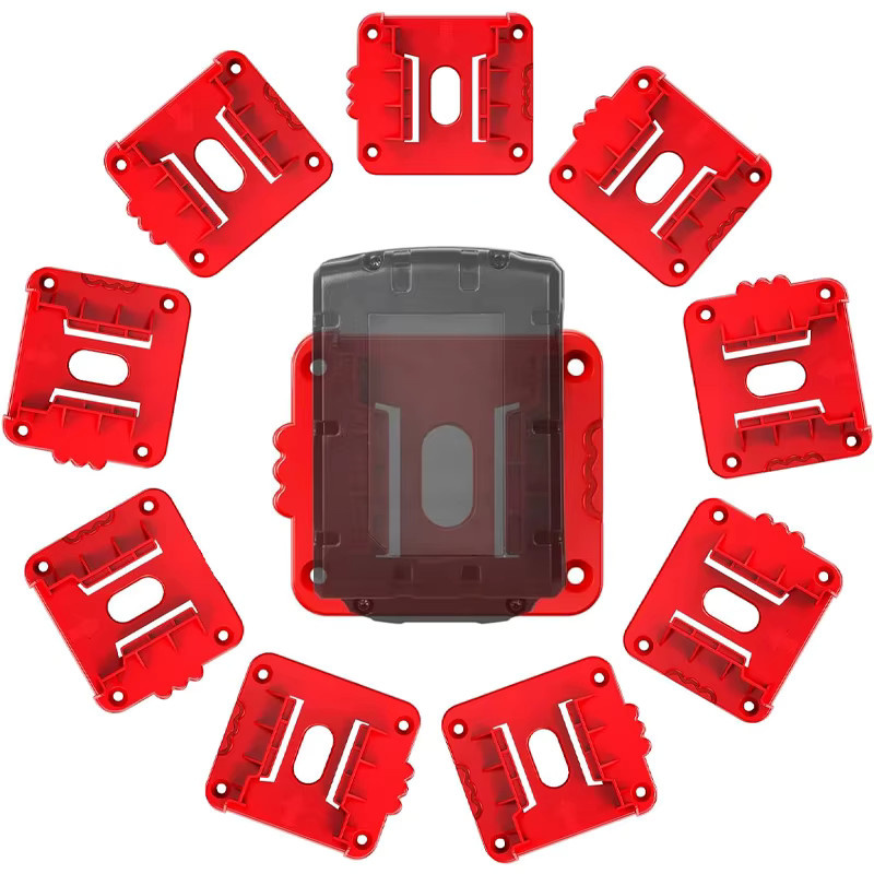 ZWINCKY Batteriehalter Wandhalterung für Milwaukee 18 V Lithium-Batterie, 5 oder 10 Stück, passend für 48-11-2401, 48-11-2402 und 48-11-2410 - Bild 2