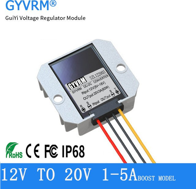 GYVRM DC-Wandler Aufwärtsregler 12 V auf 20 V mit 5 A und 100 W in Silber - Bild 1