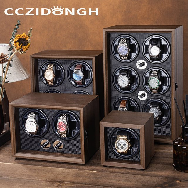 CCZIDONGH Automatischer Uhrenbeweger Holz, Unisex - Bild 1