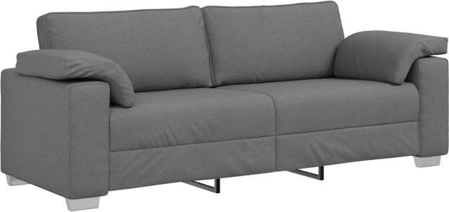 vidaXL Sofa Dunkelgrau mit Stoffbezug, B/T/H: 219 x 80 x 82 cm - Bild 1