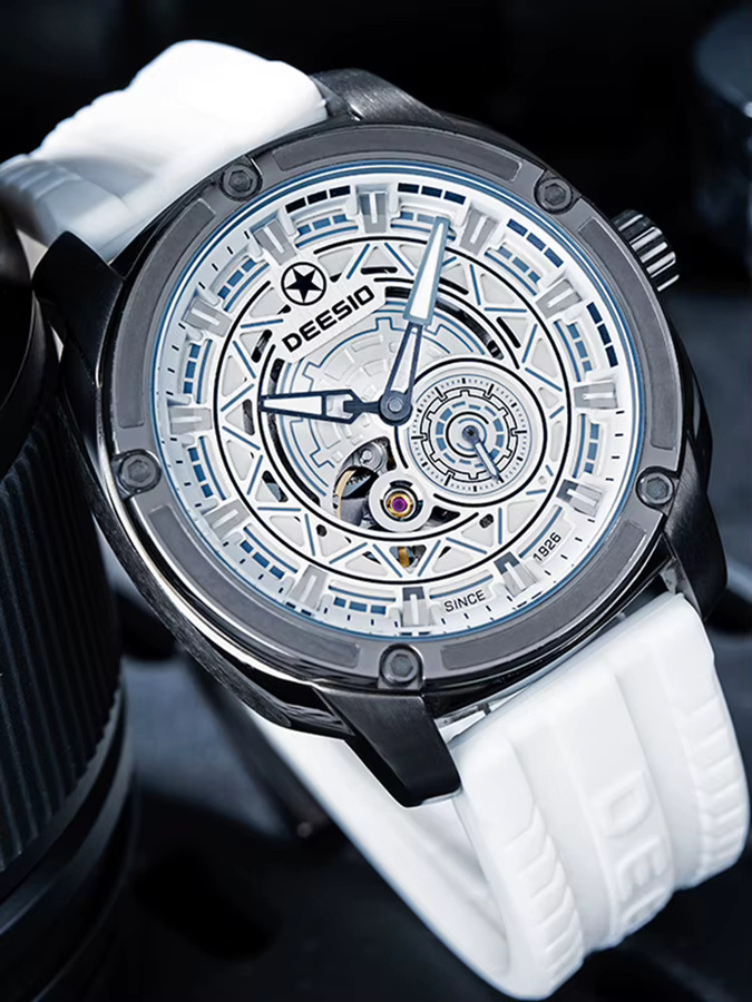 Deesio Armbanduhr, Automatik, Edelstahl, Silber, Herren - Bild 6